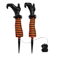 Lit Witch Legs Garden/Path Stakes-Set of 2 Legs