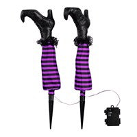 Lit Witch Legs Garden/Path Stakes-Set of 2 Legs