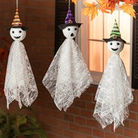 Hanging Ghost with Hat Decor