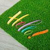 Hello Embroidered Grass Mat