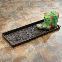 Fleur Patterned Rubber Boot Tray