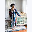 Blue floral duster/kimono
