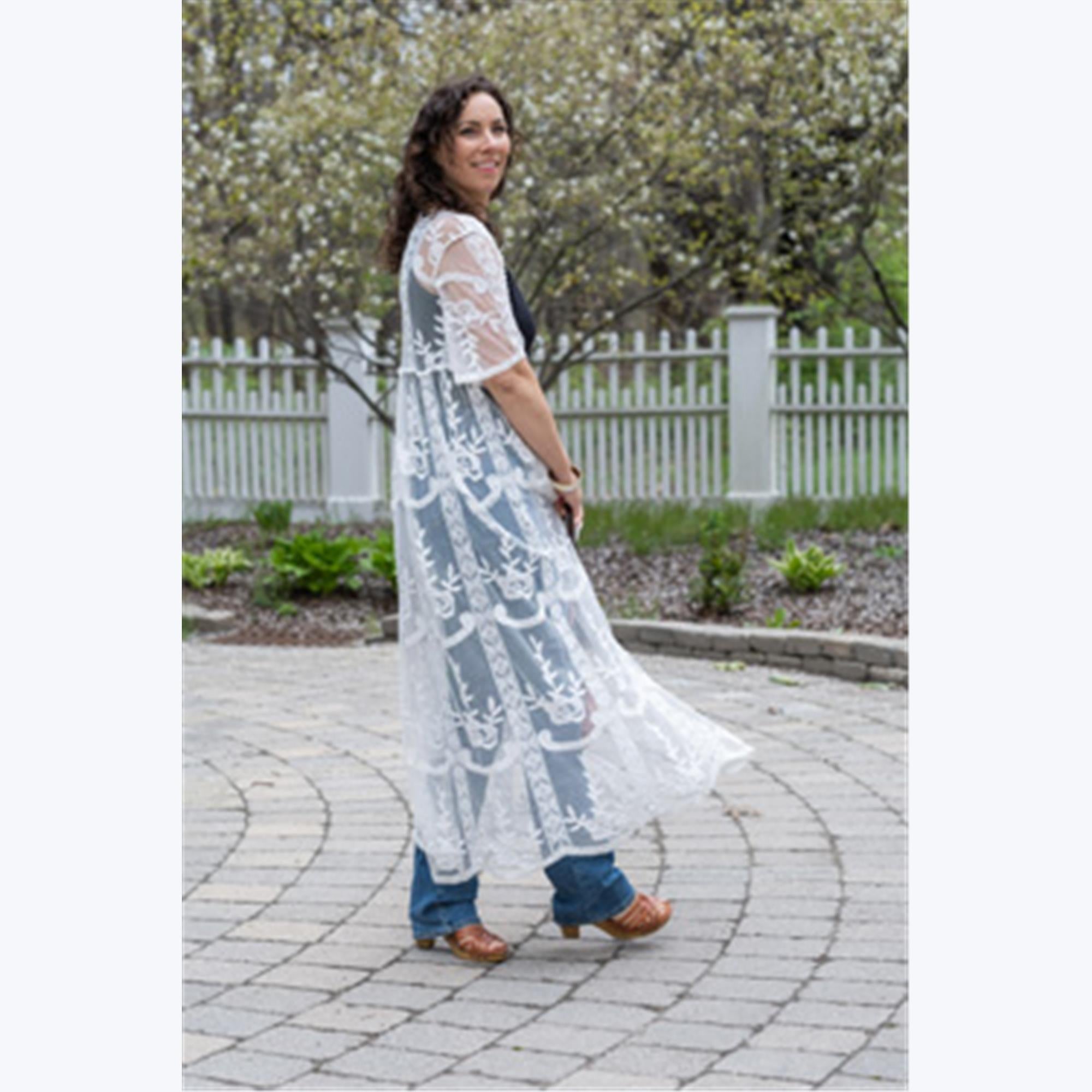 White Lacey Kimono