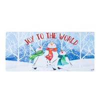 Joy to the World Snowman Trio Sassafras Switch Mat