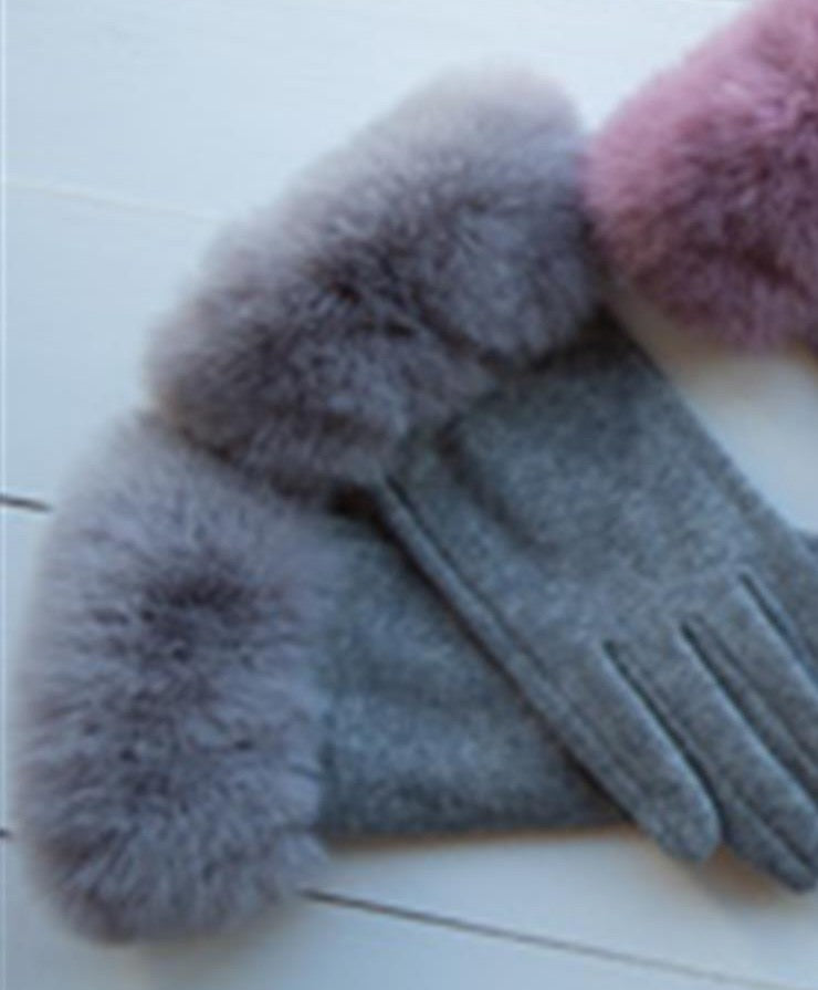 Heathered Fur Gloves