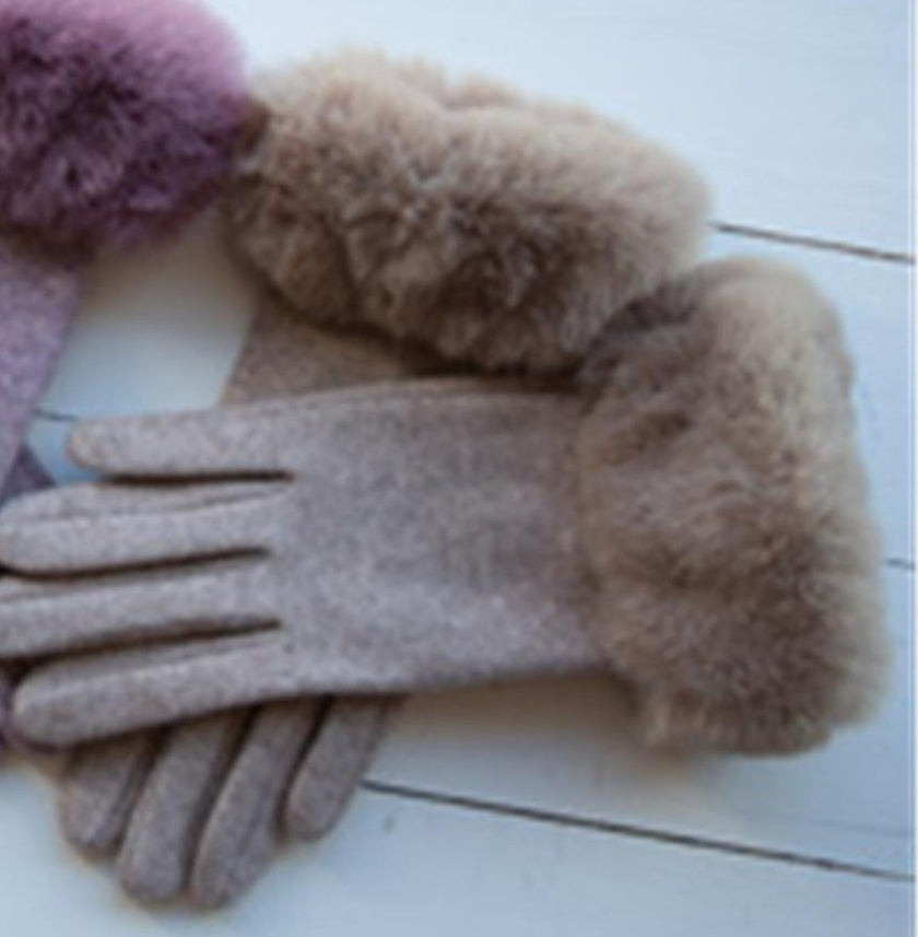 Heathered Fur Gloves