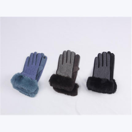 Chevron Fur Gloves