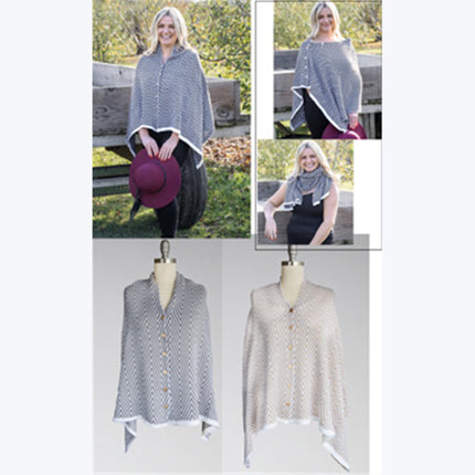 Chevron Knit Poncho