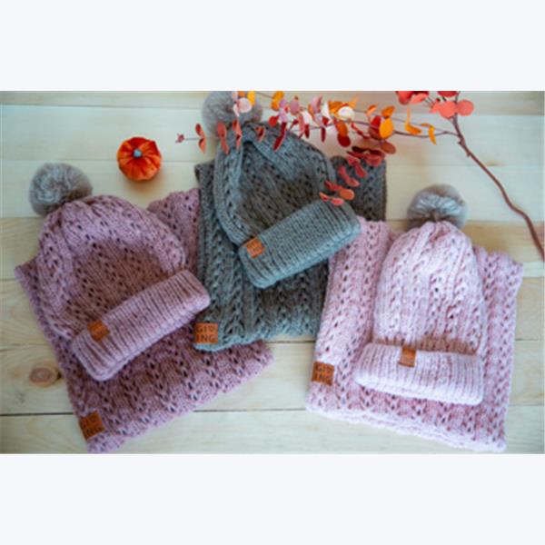 Knit Hat and Neck Warmer Set