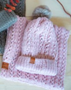 Knit Hat and Neck Warmer Set