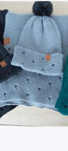 Distressed Hat and Scarf Set