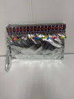 Metallic Clutch with colorful tassels