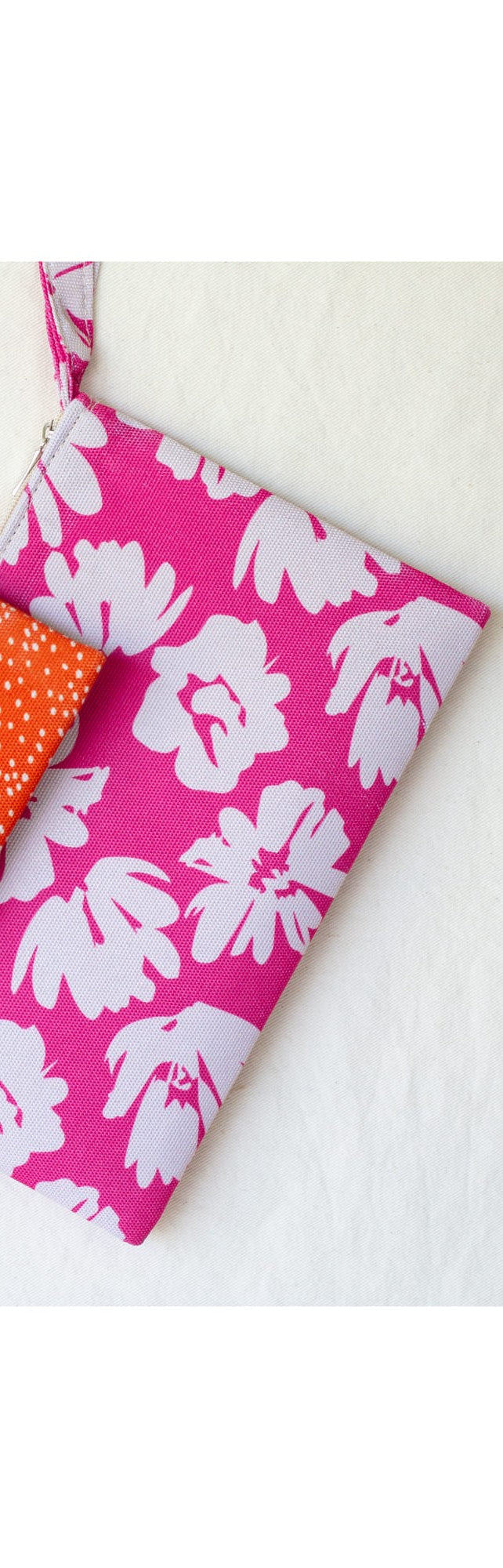 Floral Canvas wristlet