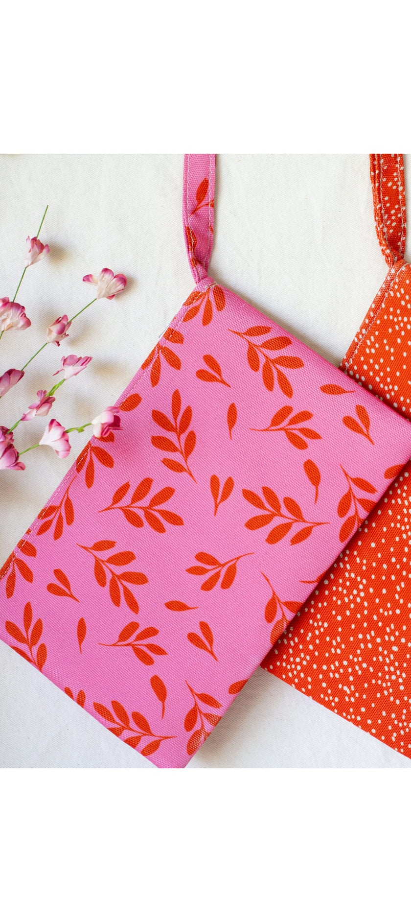 Floral Canvas wristlet