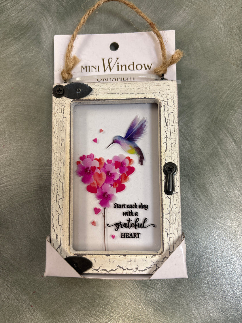 Love Blooms Mini Window Ornament