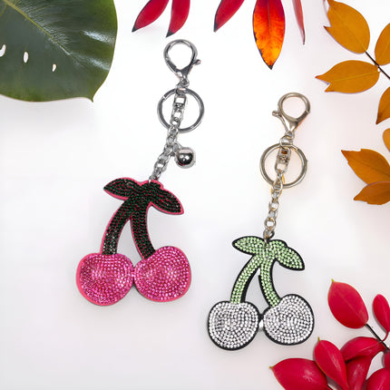 Bejeweled Cherry Purse Charm/Keyring