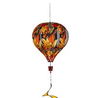 Grateful Thankful Blessed Fall Leaves Burlap Balloon Spinner