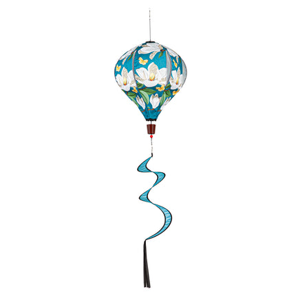 Leopard Magnolia Welcome Burlap Balloon Spinner