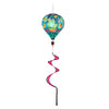 Welcome Friends Frog Burlap Balloon Spinner