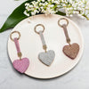 Bedazzled Heart Purse Charm or Key Ring