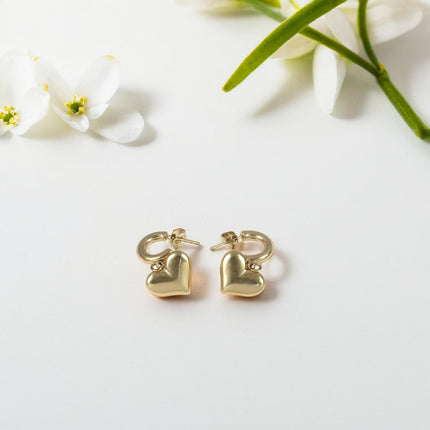 Hoop Earring with Heart