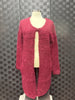 Basketweave long cardigan