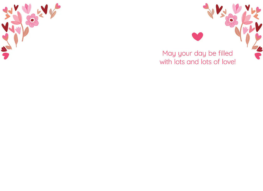 Heart and Flowers Valentine's Day Card