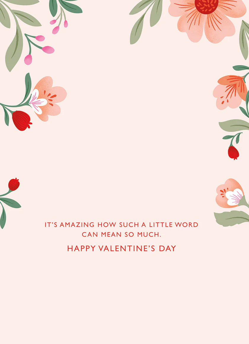 LOVE Flowers Valentine's Day Card
