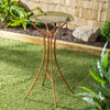 Copper Hourglass Shape Metal Bird Bath Stand