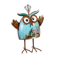 Metal Mini Owls Statue