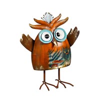 Metal Mini Owls Statue