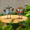 Metal Mini Owls Statue