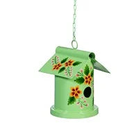 Vibrant Hand-Painted Bird House