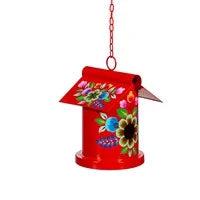 Vibrant Hand-Painted Bird House