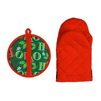 Santa Oven Mitt & Pot Holder Set