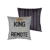 "King of the Remote" Remote Pocket Pillow