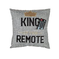 "King of the Remote" Remote Pocket Pillow