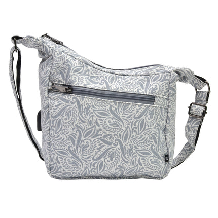 Nupouch Crossbody Anti-theft Bag Gray Paisley