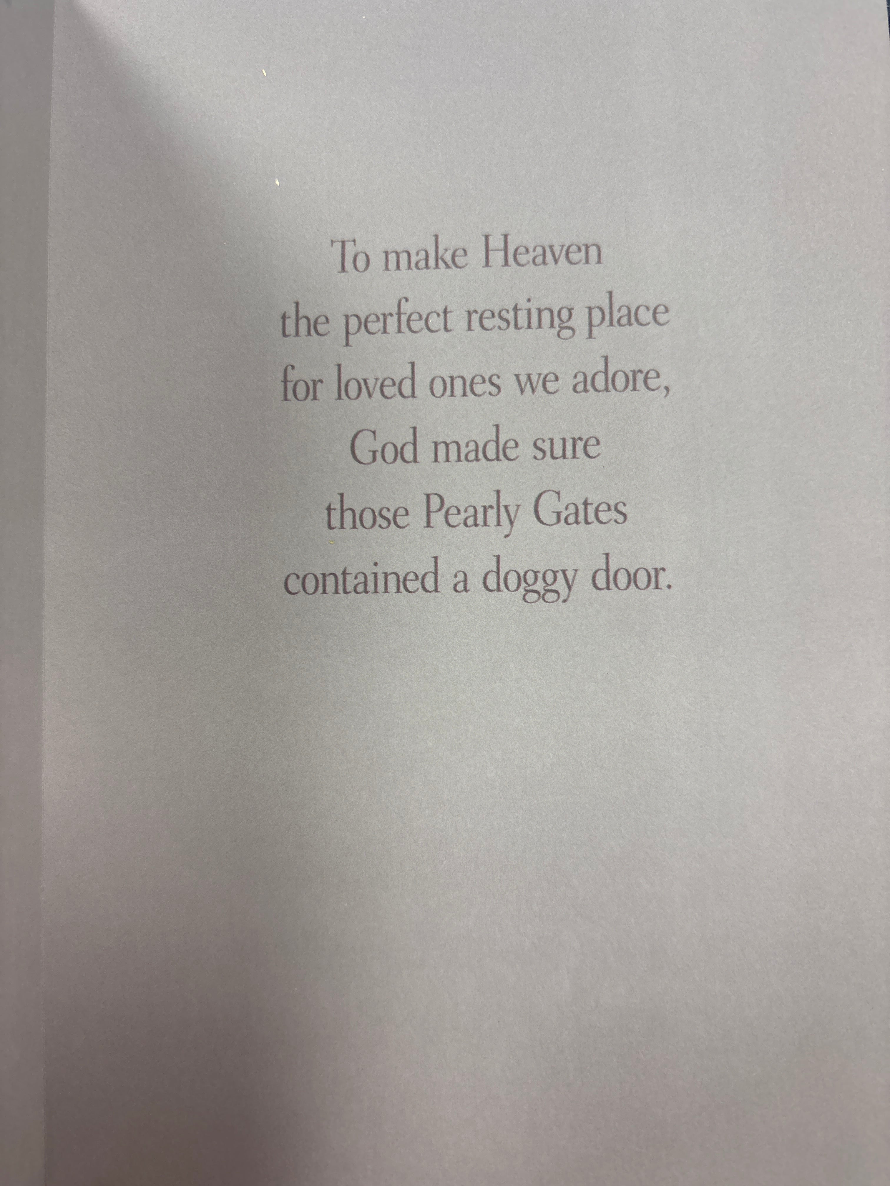 Pet Sympathy Card