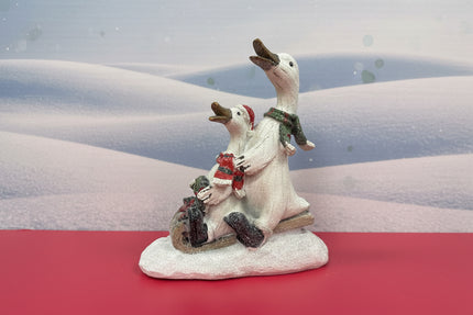 Christmas duck figurine