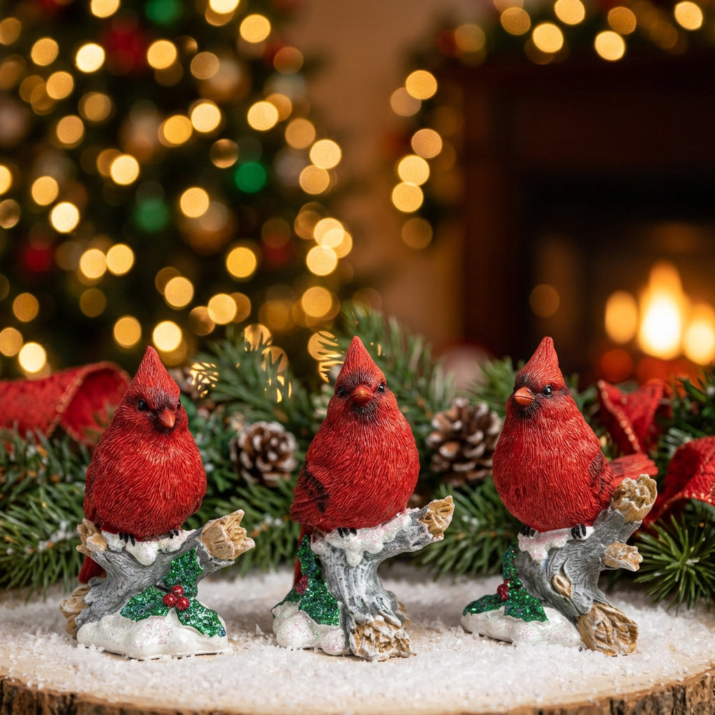 Christmas Cardinal figurines
