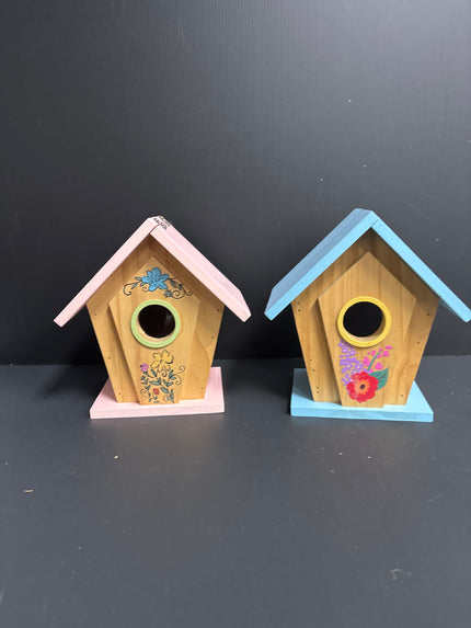 Wood Screen Print Window Bird House