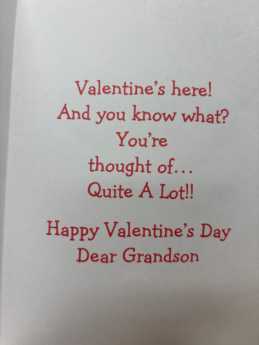 Valentine's card for Grandson