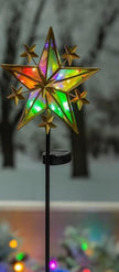 Christmas Stars LED Solar Garden Stake