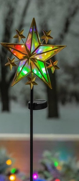 Christmas Stars LED Solar Garden Stake