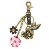 Chala Metal and Vegan Leather Hummingbird Key Chain