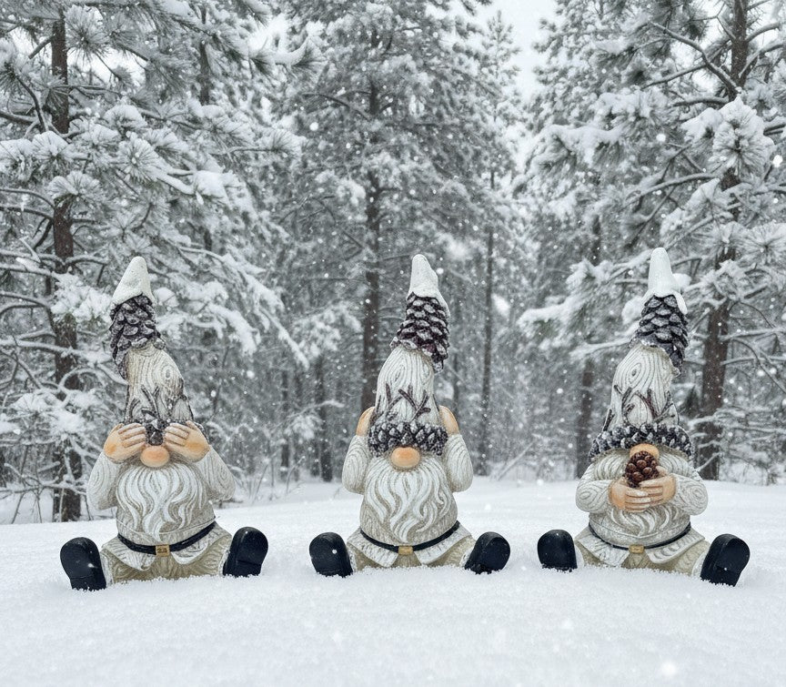 See Hear and Speak no Evil Garden Gnomes