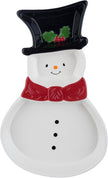 Snowman platter with 3 sections