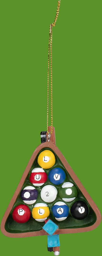 Pool table triangle ornament