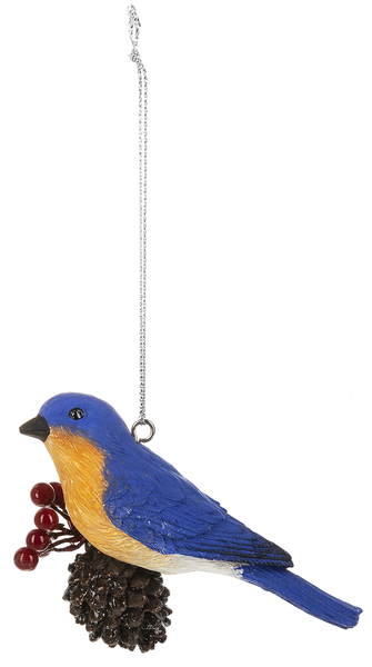 Bird on Pinecone Ornament